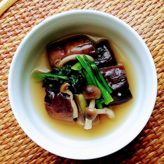 茄子・小松菜・しめじの煮物